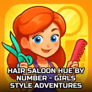 Hair Saloon Hue By Number - Girls Style Adventures - Paint By Number game