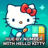 Hue By Number With Hello Kitty - Paint By Number game