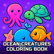 Ocean Creatures Coloring Book - Kids Drawing game