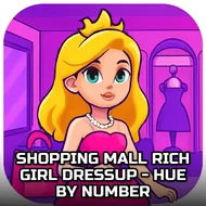 Shopping Mall Rich Girl Dressup - Hue By Number - Paint By Number game